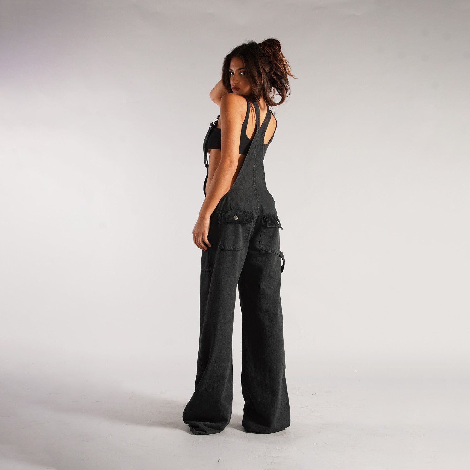Y2K Zipper Denim Overalls With Pockets