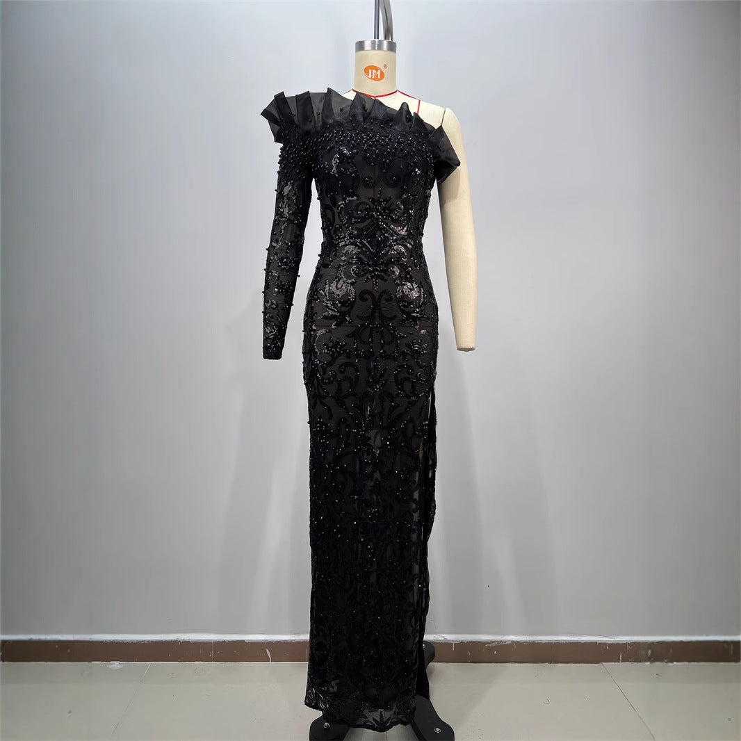 Sexy Sequins Embroidery Dress