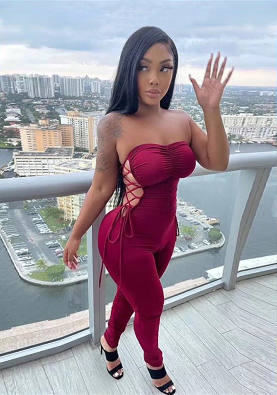 Women's Fashion Casual Pleated Jumpsuit