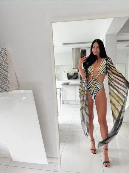 Striped Sexy One-piece Beach Hot Bikini