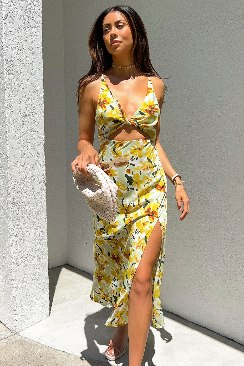 Fashion Simple Women's Sling Floral Dress