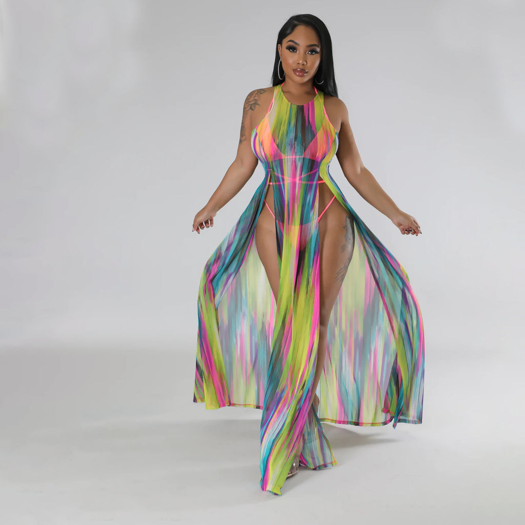 3 Piece Bikini Set - Multi Color