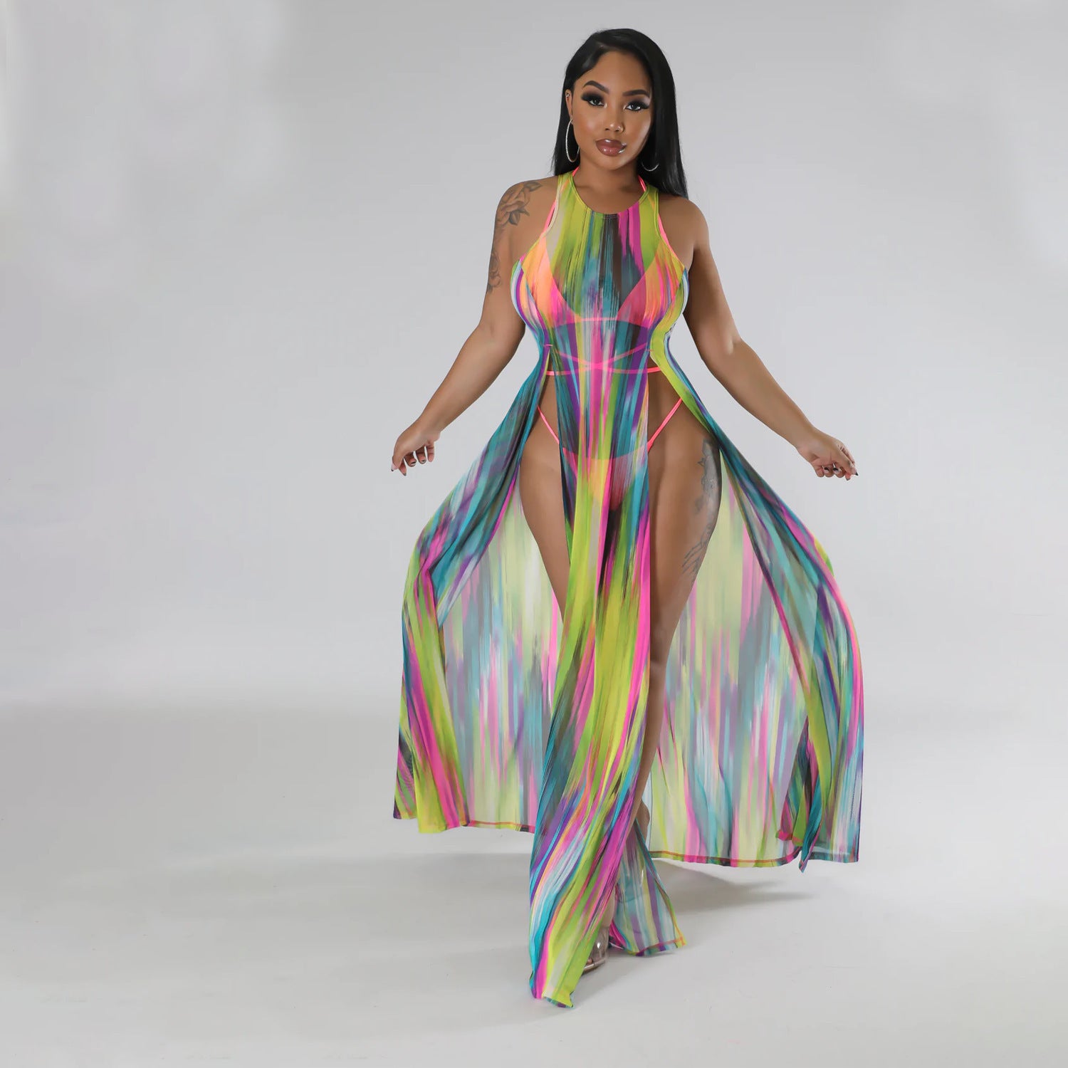 3 Piece Bikini Set - Multi Color