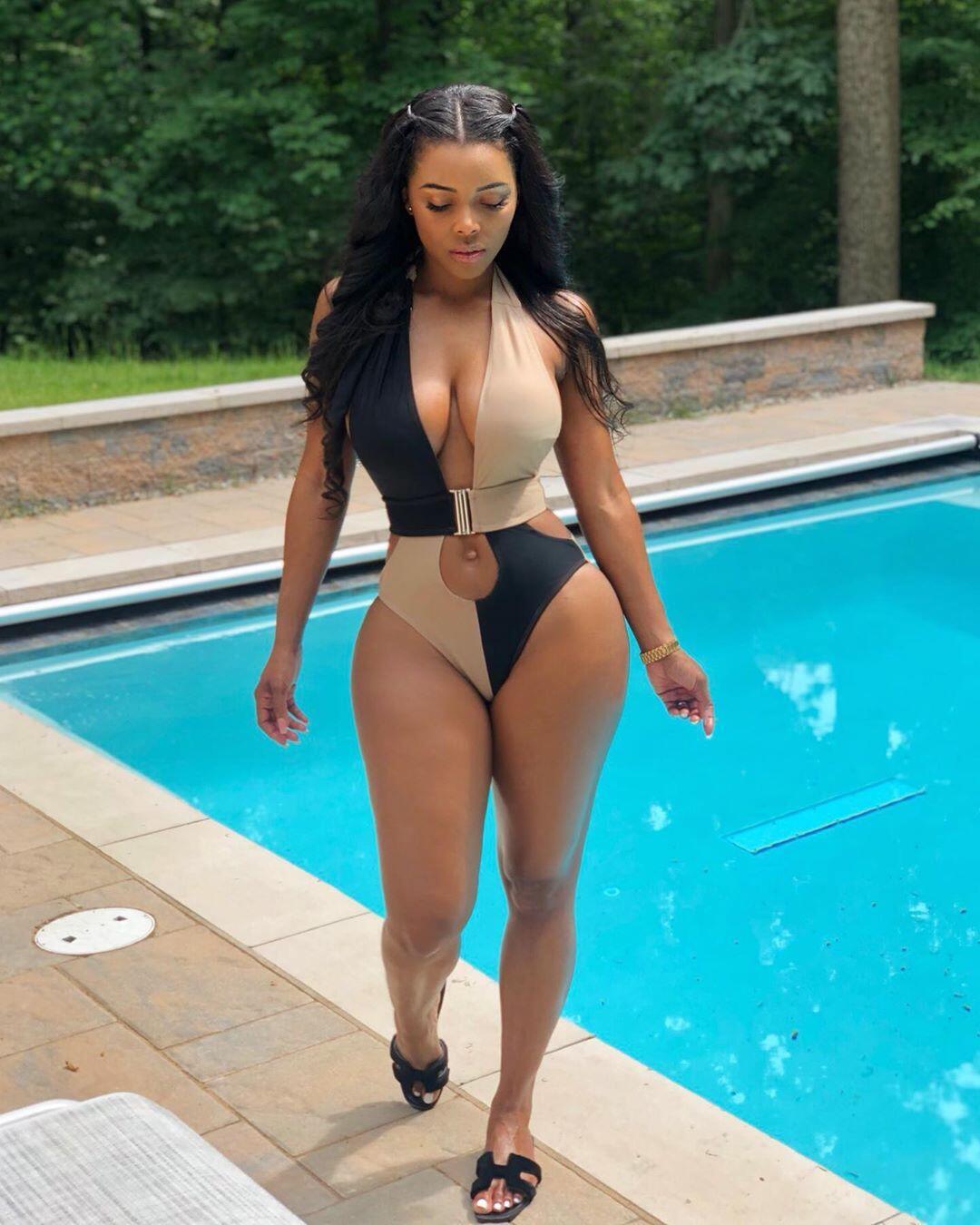 Fashion Patchwork Solid Color One Piece Swimsuit